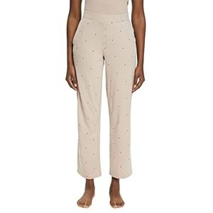 ESPRIT Bodywear dames Seasonal Print CO SUS Pyjamaset, Light Taupe, 38, taupe (light taupe), 38