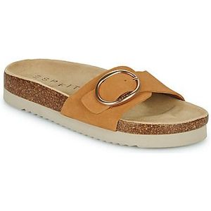 ESPRIT Slippers van suède met gesp, caramel, 37 EU