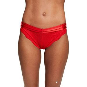 ESPRIT Moving Lace Rcs Brz.briefef Damesslip, Rood