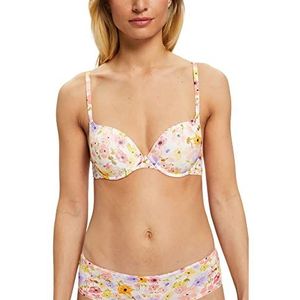 ESPRIT Gewatteerde beha dames micro print rcs sexy pad,Violet 3,85B