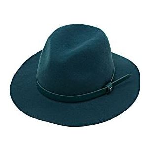 ESPRIT Vilten hoed met band in lederlook, Aqua Green., S
