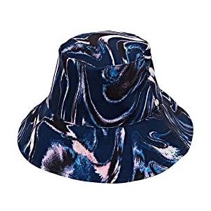 ESPRIT Bucket Hat in gemarmerd design, Donkerblauw, M