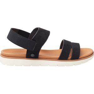 ESPRIT Modieuze sandalen met lage voeten voor dames, 001/zwart, 36 EU, 001, zwart., 36 EU