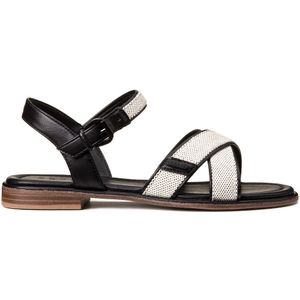 Platte sandalen ESPRIT. Polyester materiaal. Maten 36. Zwart kleur