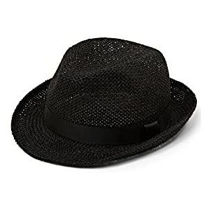 ESPRIT Accessoires heren 043EA2P301 Panama-hoed, 001/zwart, normaal, 001/Black, L