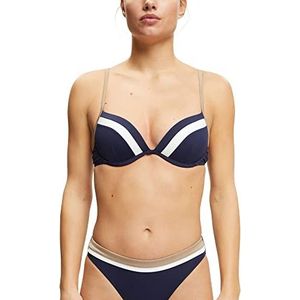 ESPRIT Dames Tayrona Beach RCS Pad. Plunge Bikini, Donkerblauw, 36 NL/70A