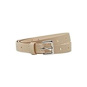 ESPRIT Leren riem met vierkante gaten, Crèam beige, 95