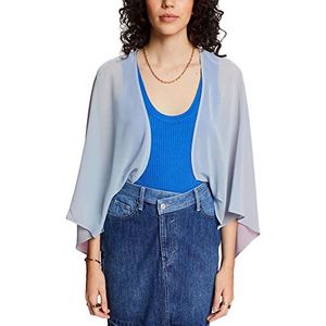 Esprit Collection Chiffon cardigan in sjaaldesign, Lichtblauwe lavender., XS