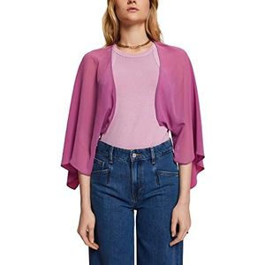 Esprit Collection Chiffon cardigan in sjaaldesign, paars, XXL