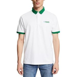 Esprit 043cc2k309 poloshirt voor heren, 100 / wit