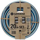 Gardena EcoLine Tubo 1/2 pollici, 20 m con pezzi del sistema: tubo da giardino in plastica riciclata, senza ftalati e inquinanti, funzione Power Grip, resistente a gelo e raggi UV (18931-20)