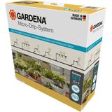 Gardena Micro-Drip-systeem druppelberegeningsset balkon (15 planten): Starterset direct gebruiksklaar, waterbesparend beregeningssysteem, eenvoudige & flexibele verbindingstechniek (13401-20)