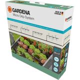 Gardena Micro-Drip-systeem druppelberegeningsset verhoogde bak/perk (35 planten): Starterset direct gebruiksklaar, waterbesparend beregeningssysteem, simpel & flexibele verbinding (13455-20)