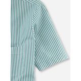 OLYMP - Casual Overhemd - Groen Gestreept - Popeline - Korte Mouw