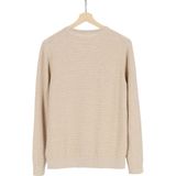 OLYMP - Modern Fit - Trui - Beige - 100% Katoen - O-hals