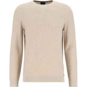 OLYMP - Modern Fit - Trui - Beige - 100% Katoen - O-hals