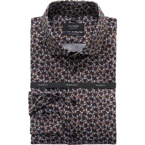 OLYMP SIGNATURE Soft Business Tailored Fit Jersey shirt nachtblauw, Motief