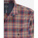 OLYMP - Modern Fit Overhemd - Rood - Katoen - Ruitmotief