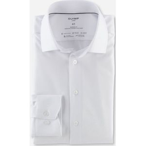 OLYMP - Luxor Overhemd - Wit - Strijkvrij - 64% Katoen, 27% Polyester, 9% Elastaan