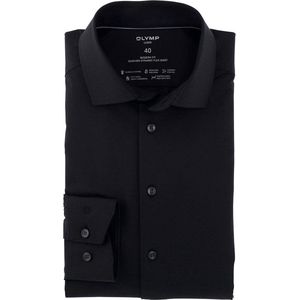 OLYMP - Luxor - Overhemd - Zwart - Katoen - Modern Fit - 24/Seven