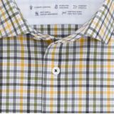 OLYMP Luxor 24/7 modern fit overhemd, popeline, mais geruit