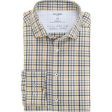 OLYMP Luxor 24/7 modern fit overhemd, popeline, mais geruit