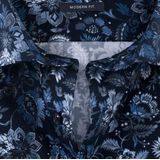 OLYMP - Luxor - Overhemd - Marineblauw - Modern Fit - Popeline