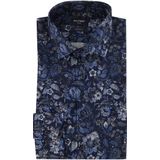 OLYMP - Luxor - Overhemd - Marineblauw - Modern Fit - Popeline