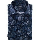 OLYMP - Luxor - Overhemd - Marineblauw - Modern Fit - Popeline