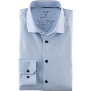 OLYMP - No. 6 - Overhemd - Lichtblauw - Super Slim Fit, Katoen met Polyester en Elastaan, Extra Easy Care