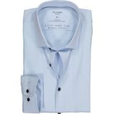 OLYMP - No. 6 - Overhemd - Lichtblauw - Super Slim Fit, Katoen met Polyester en Elastaan, Extra Easy Care
