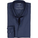OLYMP - Heren Overhemd - Marine Blauw - Twill - Super Slim Fit