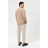 OLYMP - Level 5 - Overhemd - Beige - Strijkvriendelijk - Boordmaat 44