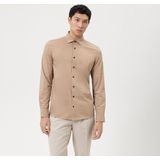 OLYMP - Level 5 - Overhemd - Beige - Strijkvriendelijk - Boordmaat 44