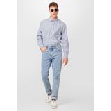 OLYMP - Level Five - Overhemd - Marineblauw - Keperstof - Body Fit