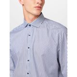 OLYMP - Level Five - Overhemd - Marineblauw - Keperstof - Body Fit