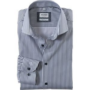 OLYMP - Level Five - Overhemd - Marineblauw - Keperstof - Body Fit