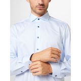OLYMP - Level 5 - Body Fit Overhemd - Bleu Gestreept - Twill