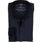 OLYMP - Luxor - Overhemd - Marine Blauw - Biologisch Katoen - Strijkvriendelijk