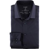 OLYMP - Luxor - Overhemd - Marine Blauw - Biologisch Katoen - Strijkvriendelijk