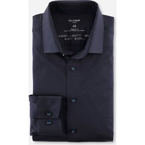 OLYMP - Luxor - Overhemd - Marine Blauw - Biologisch Katoen - Strijkvriendelijk