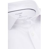 OLYMP 24/7 Level 5 Body Fit Overhemd - Wit - Twill - Strijkvriendelijk