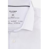 OLYMP 24/7 Level 5 Body Fit Overhemd - Wit - Twill - Strijkvriendelijk