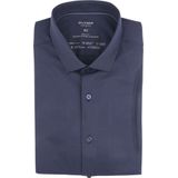 OLYMP 24/7 Level 5 Body Fit Overhemd - Marine Blauw - Twill - Strijkvriendelijk