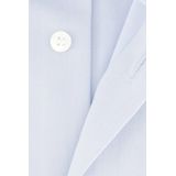 OLYMP - Blauw Effen Overhemd - Katoen/Polyester/Elastaan - Kent Kraag - Lange Mouwen