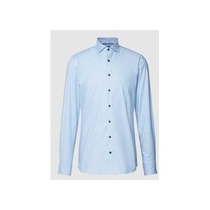 OLYMP - Heren Overhemd - Lichtblauw - Twill - Body Fit