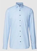 OLYMP - Heren Overhemd - Lichtblauw - Twill - Body Fit