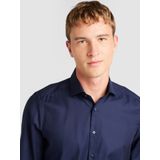 OLYMP - Level 5 Body Fit Overhemd - Twill - Nachtblauw - Strijkvriendelijk