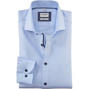 OLYMP - Heren Overhemd - Lichtblauw - Twill - Body Fit