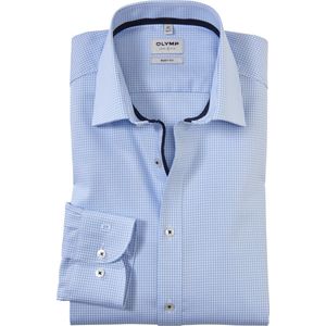 OLYMP - Heren Overhemd - Lichtblauw - Poplin - Body Fit